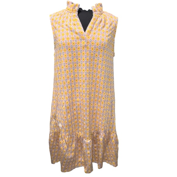 Tyler Boe V Neck Sleeveless Poppy Jacquard Retro Dress size Medium - Picture 1 of 10